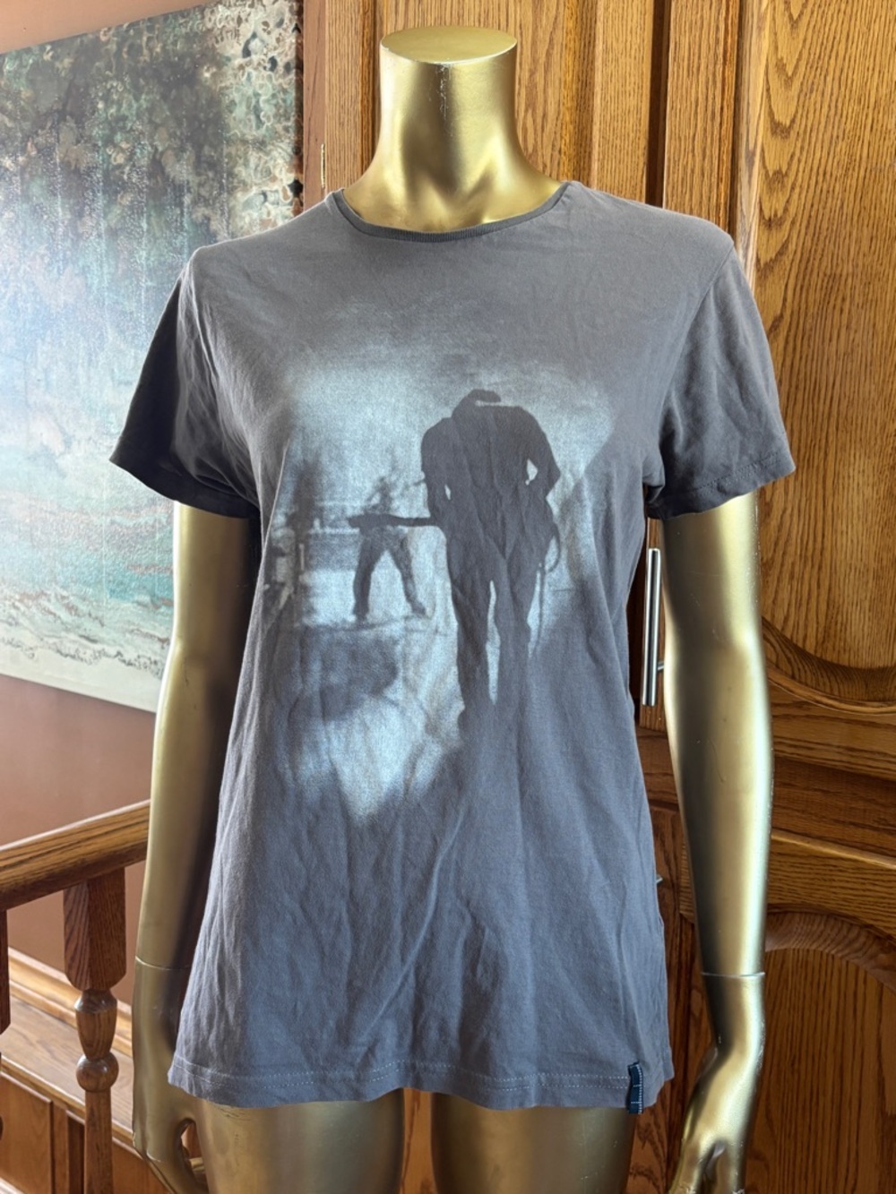 Cotton On Gray Short Sleeve Graphic Crew Tee